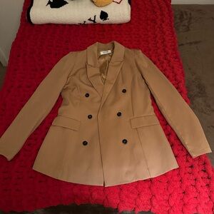 DO+BE Camel Double-Breasted Blazer
